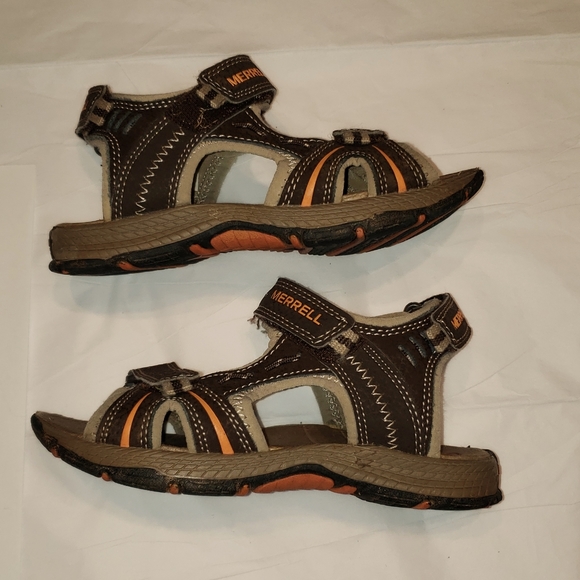 Merrell Sandals Water Leather Upper Hiking Active Sporty Kids 11 EUC - Picture 11 of 12